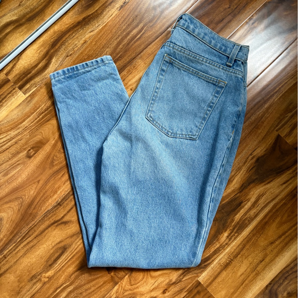 American Apparel High Waist Jeans in Light Blue